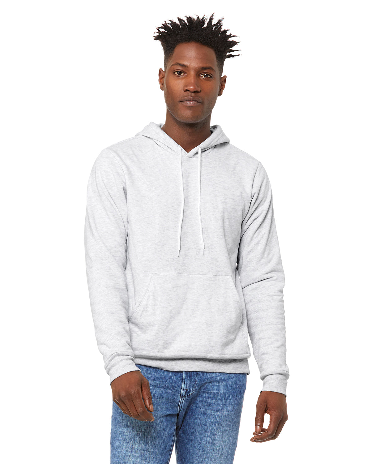 Unisex Sponge Fleece Pullover Hoodie - Ash