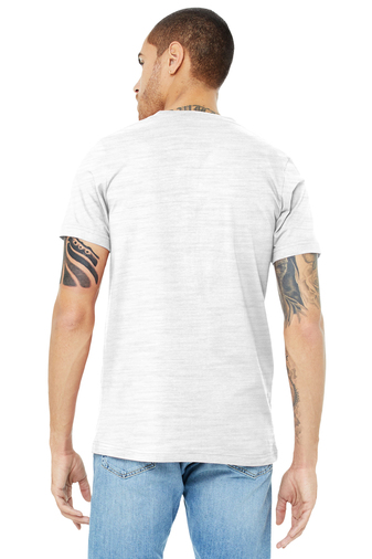 Unisex Jersey Short-Sleeve V-Neck T-Shirt - White Slub