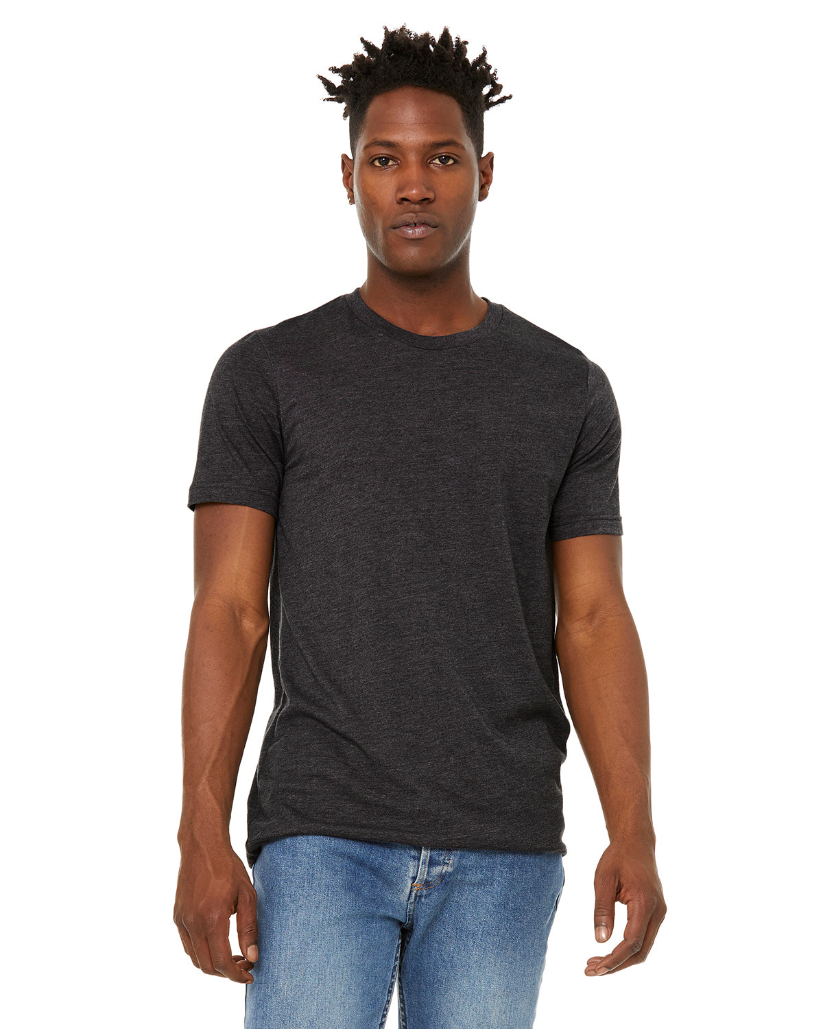 Unisex Sueded T-Shirt - Heather Dark Gray