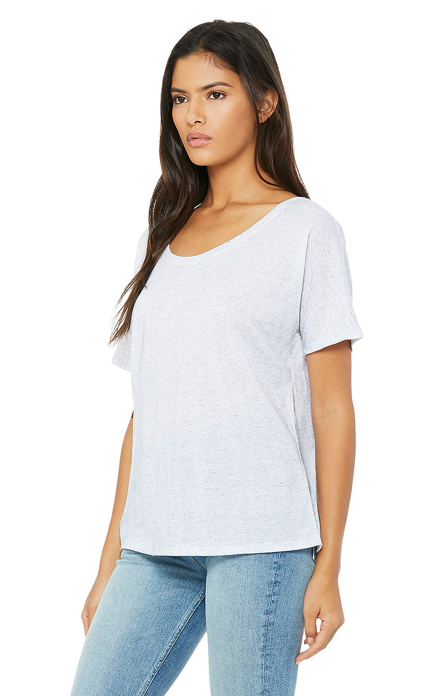 Women's Slouchy T-Shirt - White Fleck Triblend