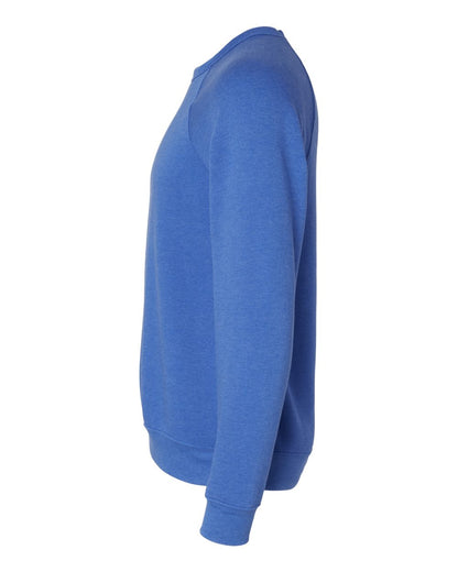 Unisex Sponge Fleece Raglan Sweatshirt - Heather True Royal