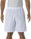 A4 N5296 - Unisex Nine Inch Inseam Mesh Short - White