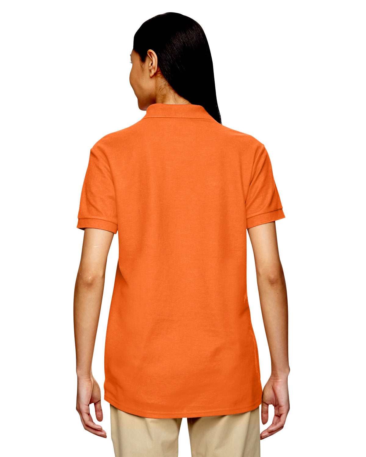 Women's Double Piqué Polo - Safety Orange