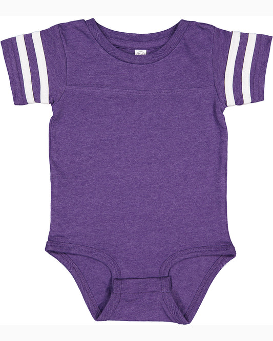 Infant Football Bodysuit - Vintage Purple / Blend White