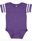 Rabbit Skins 4437 - Infant Football Bodysuit - Vintage Purple / Blend White