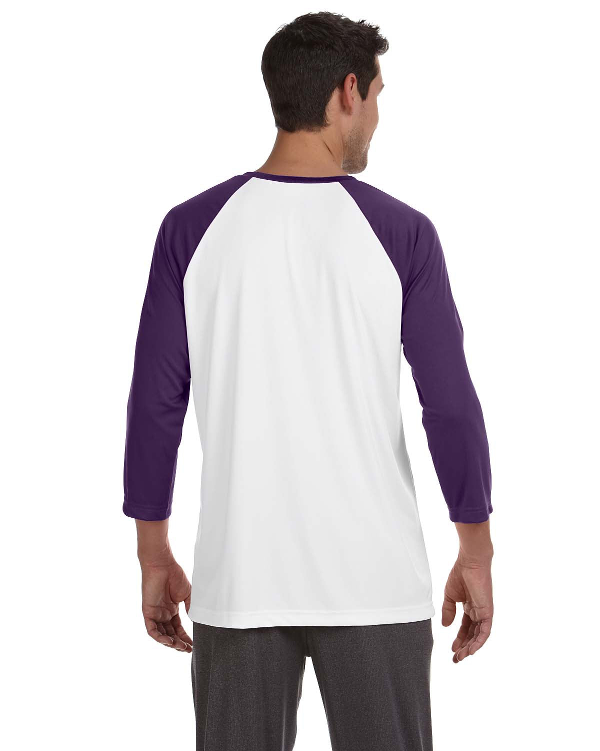 Unisex Baseball T-Shirt - White / Sport Purple