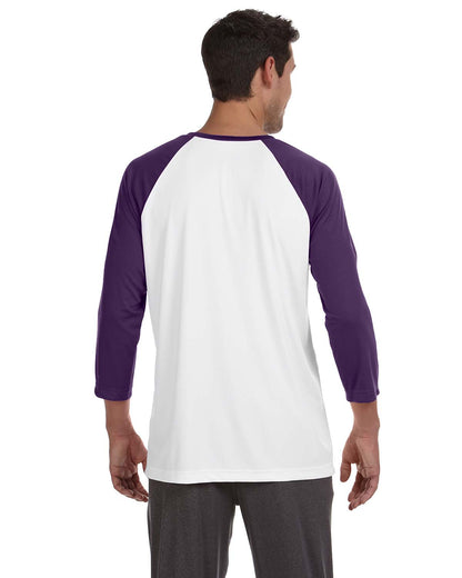 Unisex Baseball T-Shirt - White / Sport Purple