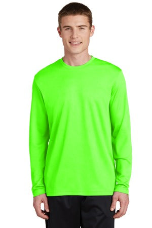 Unisex PosiCharge RacerMesh Long Sleeve Tee - Neon Green