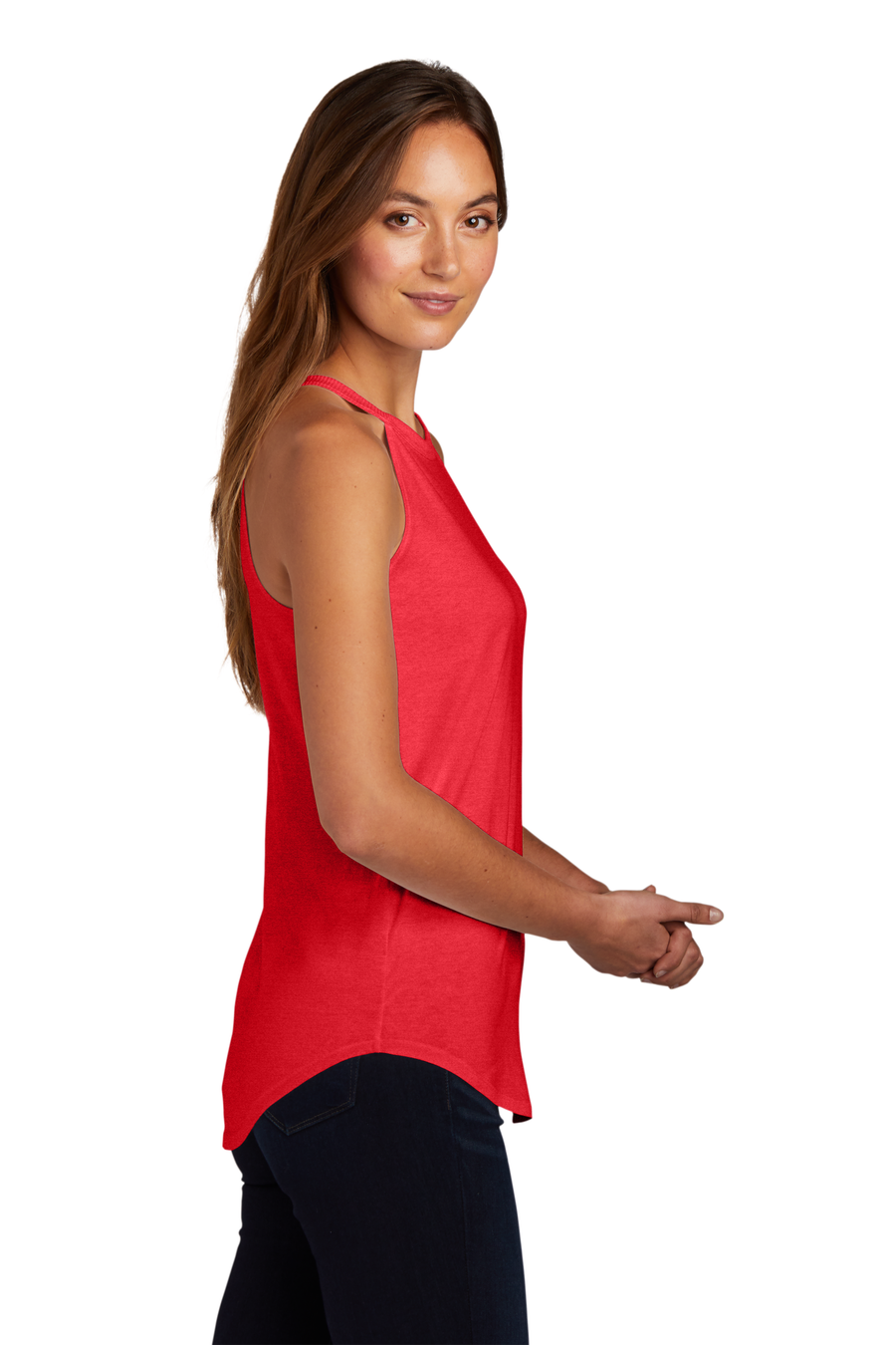 Women's Perfect Tri Rocker Tank - Red Frost