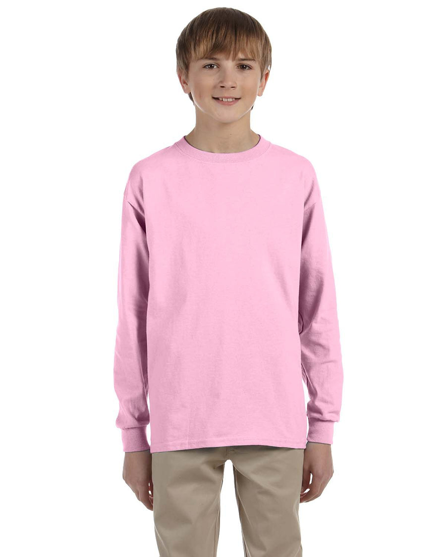 Youth Ultra Cotton® 6 oz. Long-Sleeve T-Shirt - Light Pink