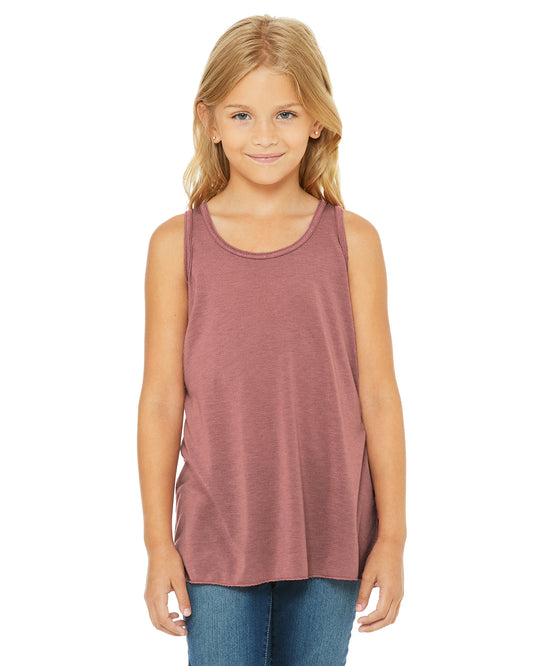 Youth Flowy Racerback Tank - Mauve