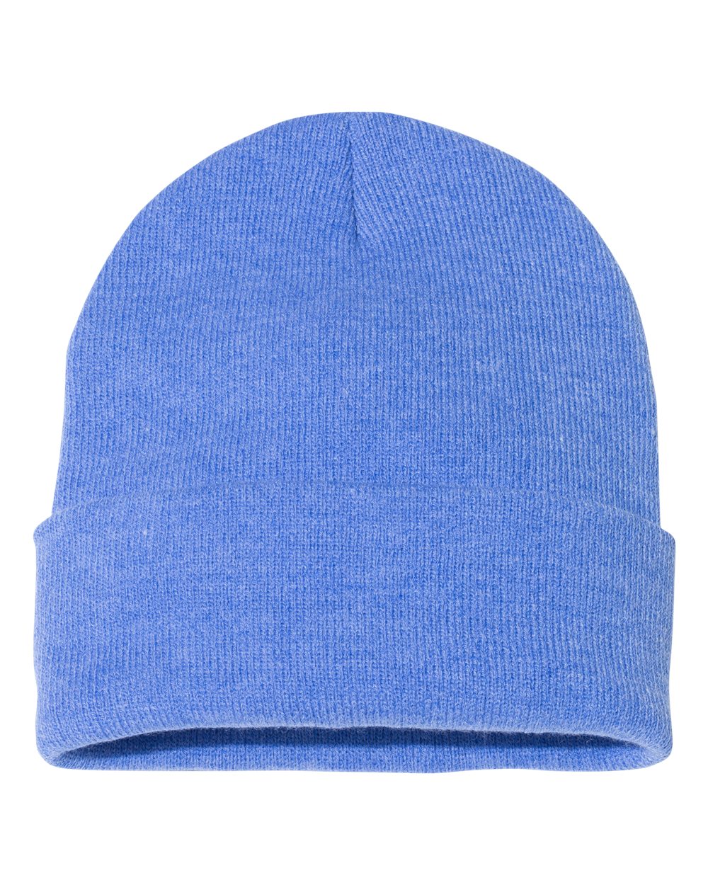 12" Solid Knit Beanie - Heather Royal