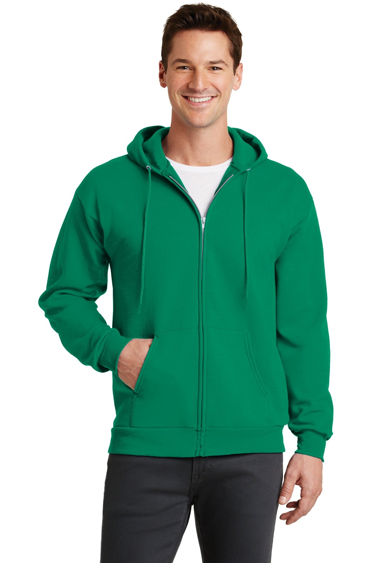 Unisex Core Fleece Full-Zip Hoodie - Kelly