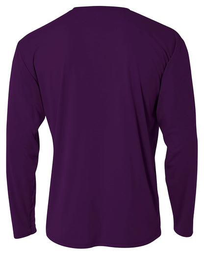 Youth Long Sleeve Cooling Performance Crew Shirt - Purple