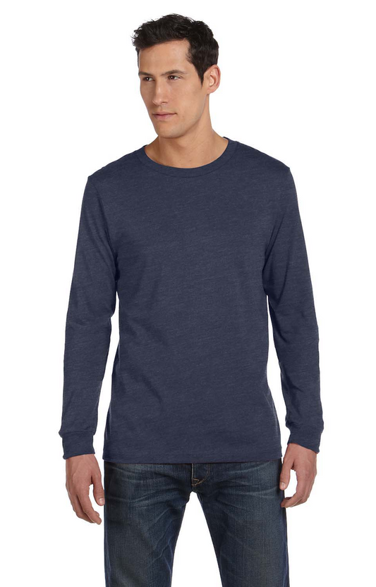 Unisex Jersey Long-Sleeve T-Shirt - Heather Navy