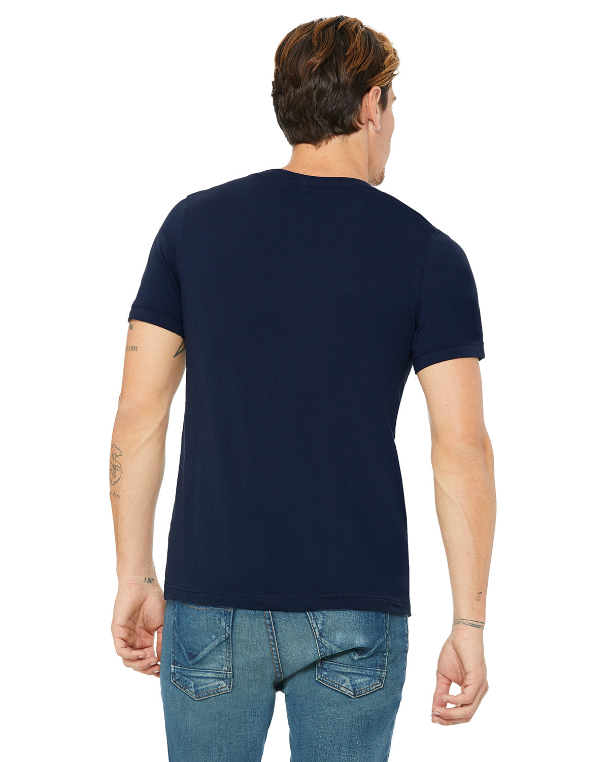 Unisex Jersey Short-Sleeve V-Neck T-Shirt - Navy
