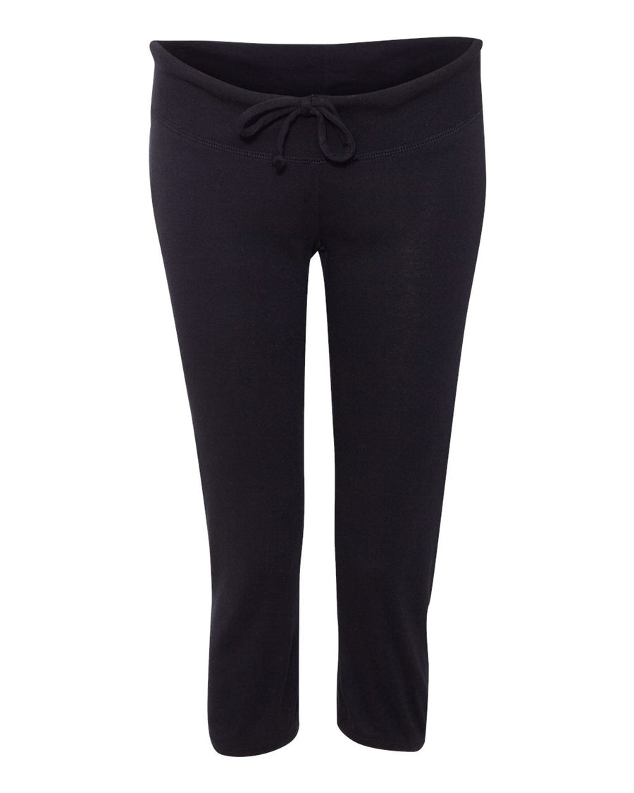 Women's Capri Scrunch Pants - Black
