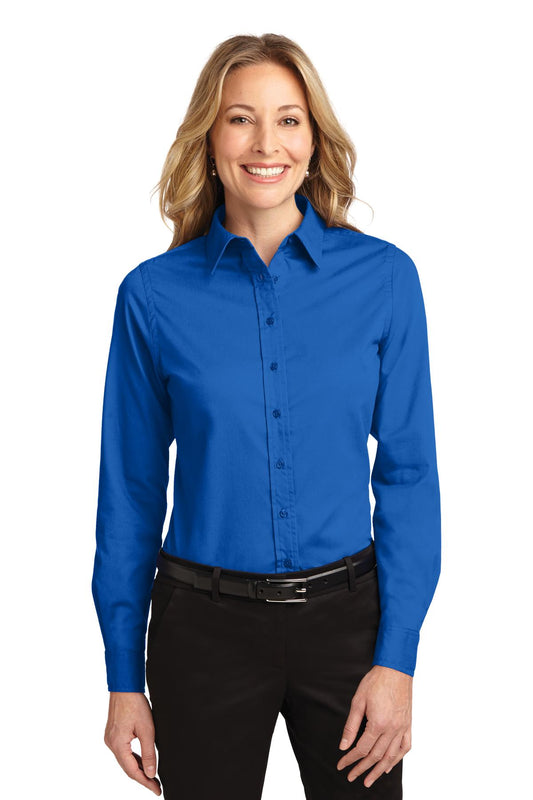 Women's Long Sleeve Easy Care Shirt - Strong Blue