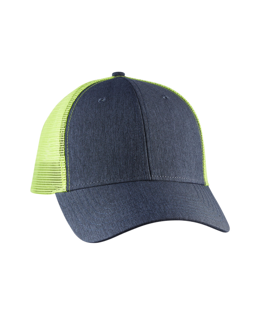 Sport Trucker Cap - Navy / Neon Yellow