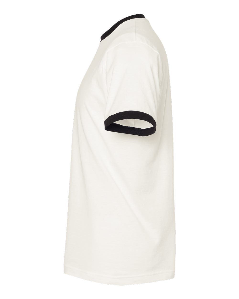 Unisex Fine Jersey Ringer Tee - Vintage White / Black