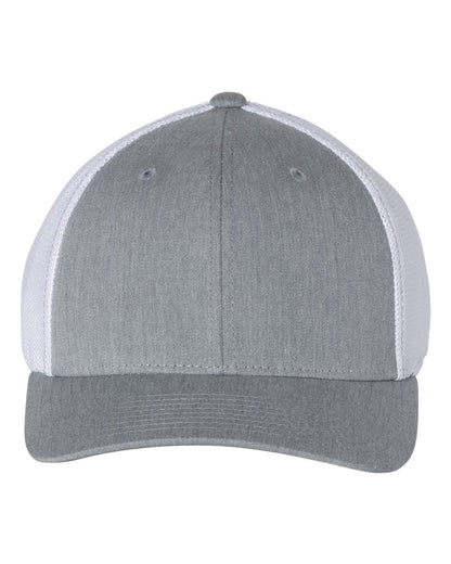Fitted Trucker with R-Flex - Heather Gray / White