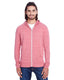 Threadfast Apparel 302Z - Unisex Triblend Full-Zip Light Hoodie - Red Triblend