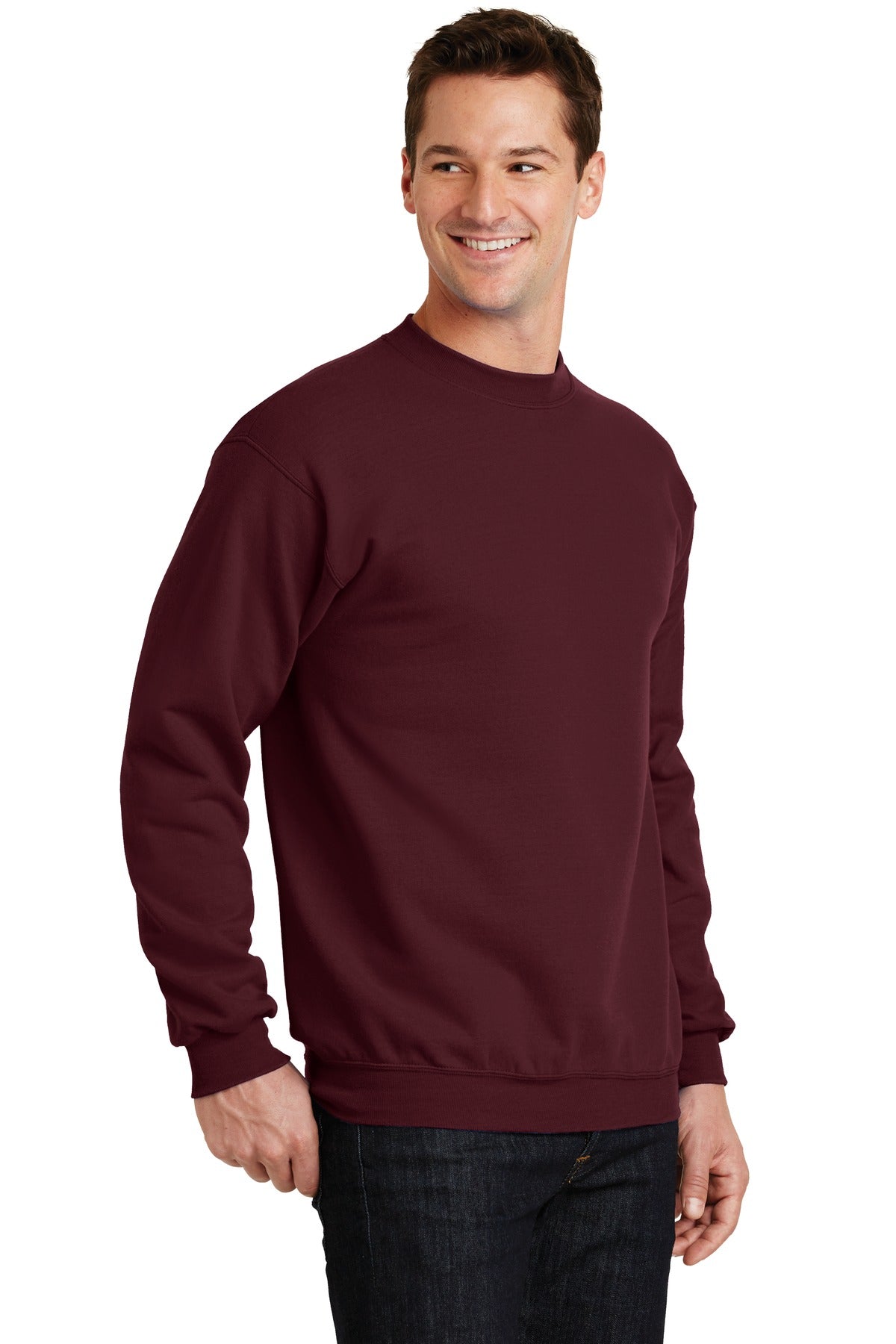 Unisex Core Fleece Crewneck Sweatshirt - Maroon