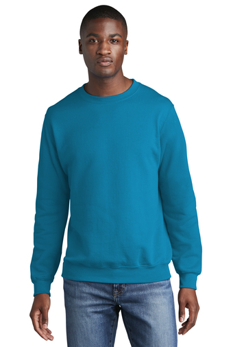 Unisex Core Fleece Crewneck Sweatshirt - Neon Blue
