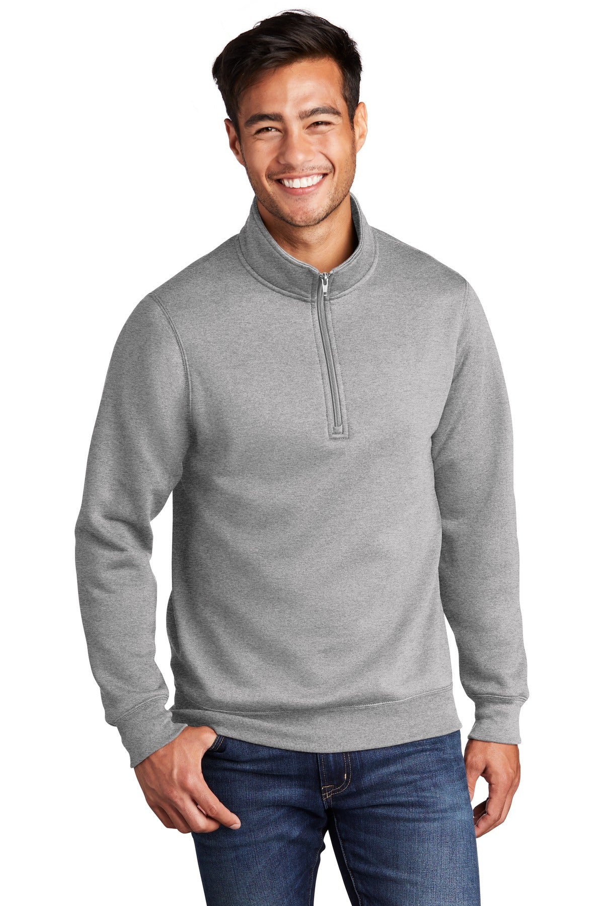 Unisex Core Fleece 1/4-Zip Pullover Sweatshirt - Athletic Heather