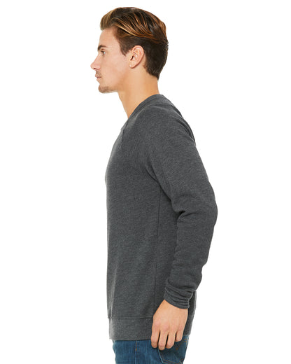 Unisex Sponge Fleece Raglan Sweatshirt - Heather Dark Gray