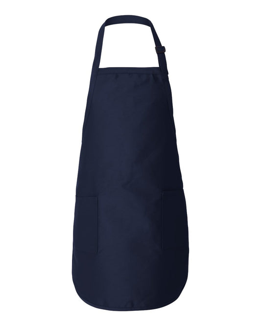 Full-Length Apron with Pockets - Navy