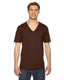 American Apparel 2456W - Unisex Fine Jersey Short-Sleeve V-Neck T-Shirt - Brown