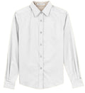 Women's Long Sleeve Easy Care Shirt - White / Light Stone