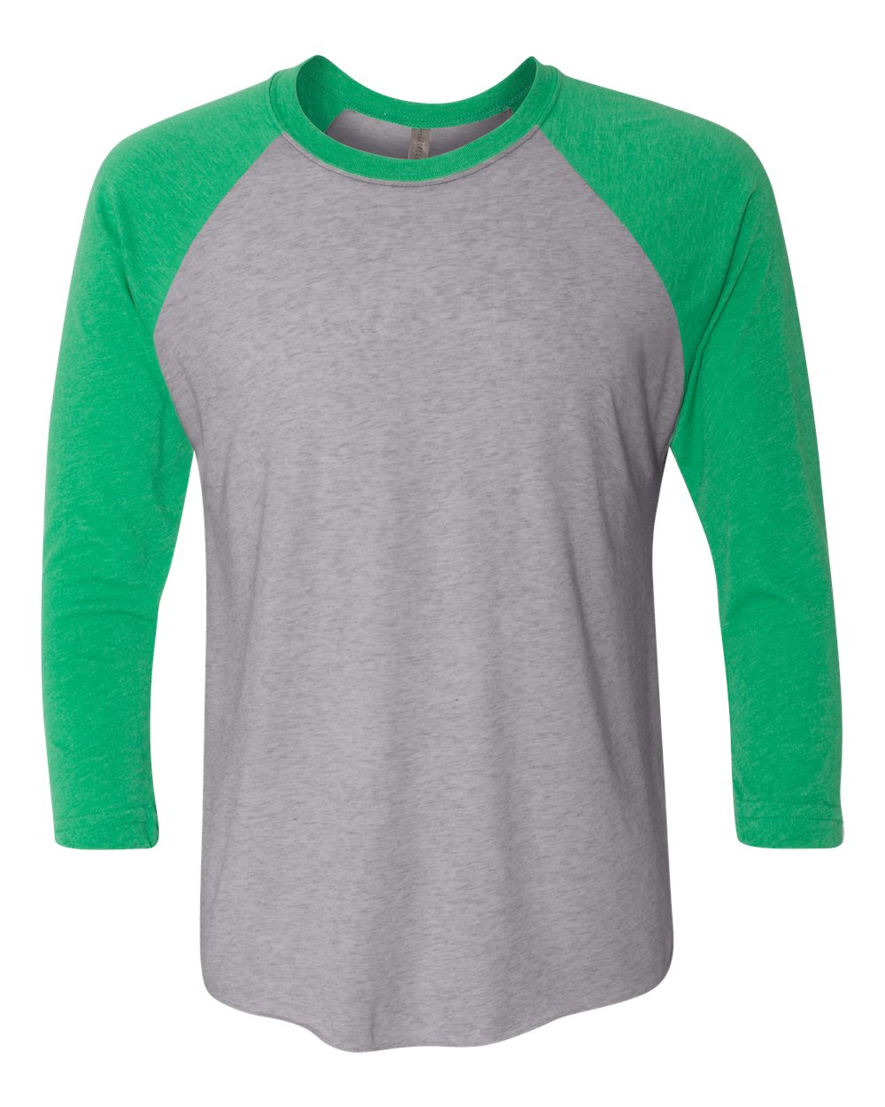 Unisex Triblend 3/4-Sleeve Raglan - Envy / Premium Heather