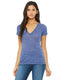 Bella + Canvas B6035 - Ladies' Jersey Short-Sleeve Deep V-Neck T-Shirt - Navy Marble