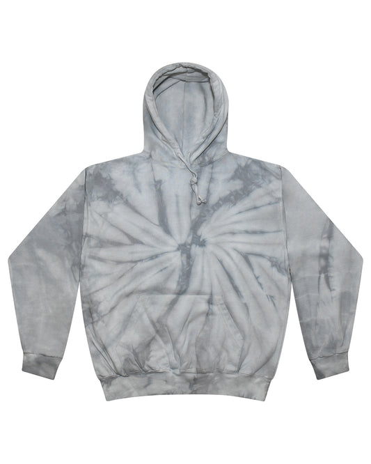 Youth Tie-Dyed Pullover Hoodie - Spider Silver