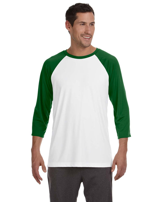 Unisex Baseball T-Shirt - White / Sport Forest