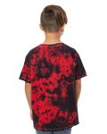Youth Crystal Tie Dye T-Shirt - Black / Red Crystal