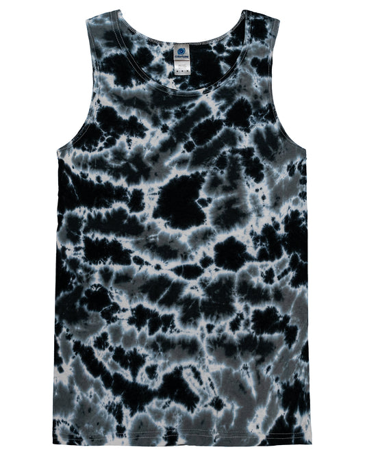 Unisex 100% Cotton Tank Top - MULTI BLACK