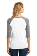 Women's Perfect Tri 3/4-Sleeve Raglan - Gray Fr / White