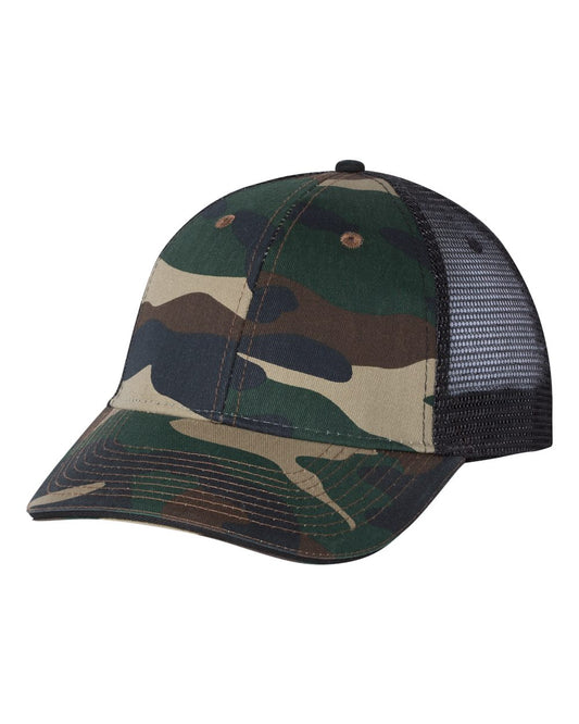 Sandwich Trucker Cap - Green Camo / Black