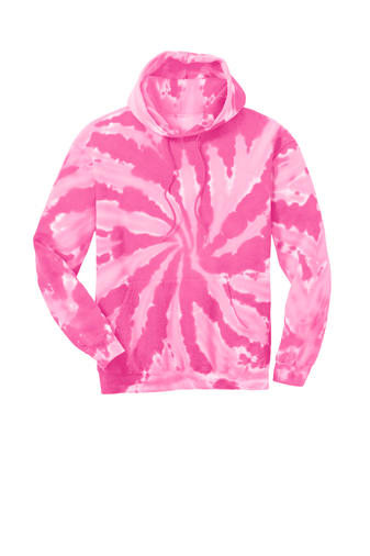 Unisex Tie-Dye Pullover Hoodie - Pink