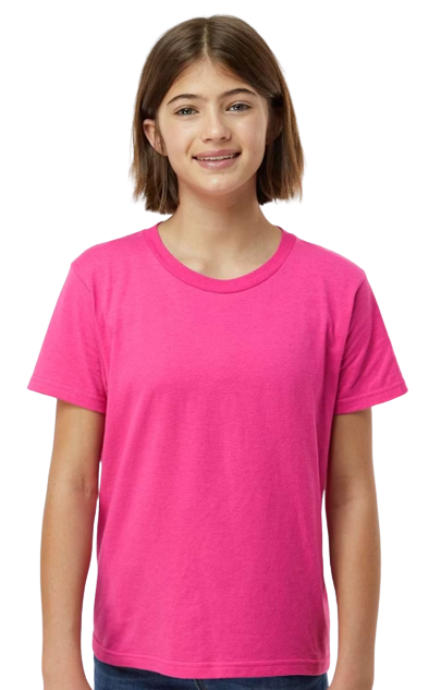 Youth Fine Jersey T-Shirt - Fuchsia