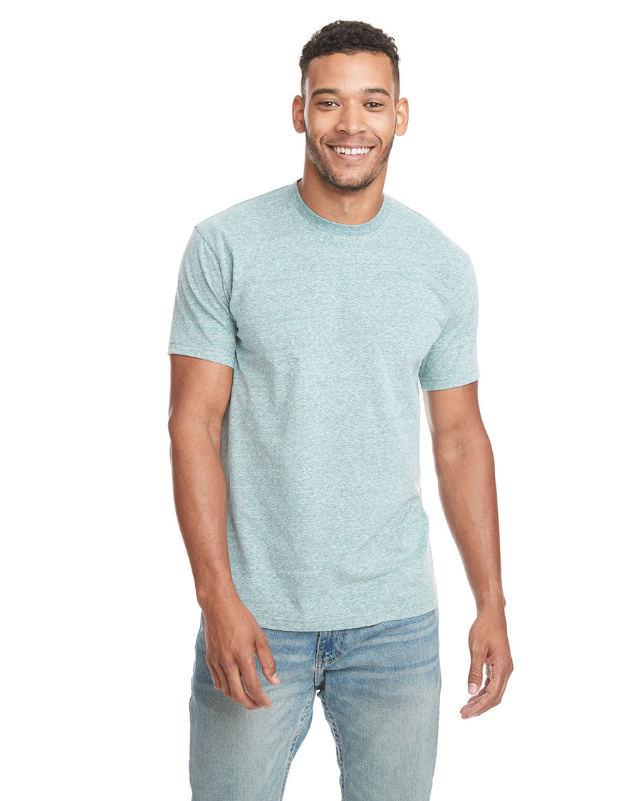Unisex Sueded Snow Crewneck T-Shirt - Snow Heather Green