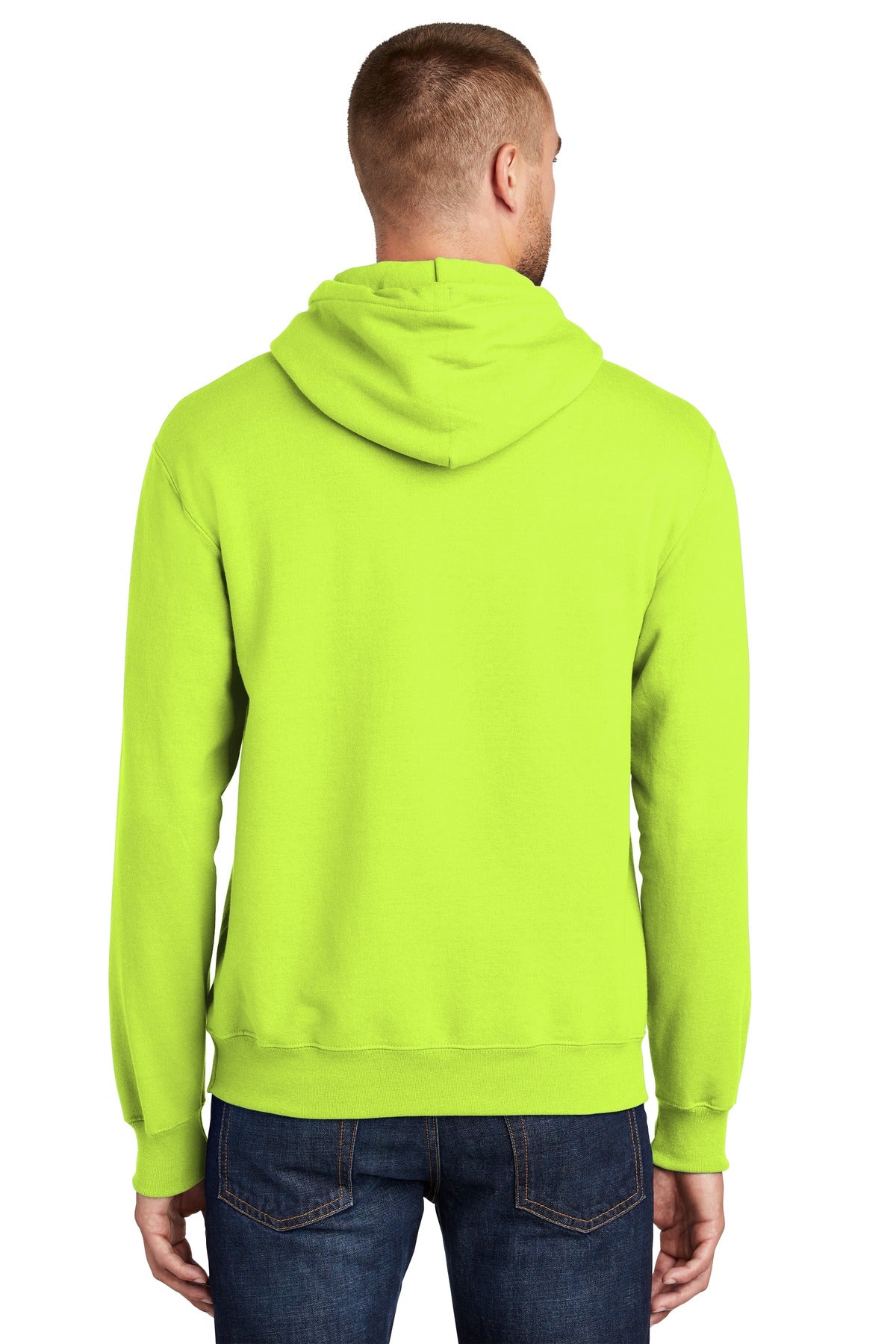 Unisex Tall Essential Fleece Pullover Hoodie - Safety Green