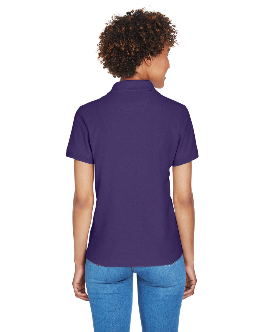 Women's Pima Piqué Short-Sleeve Y-Collar Polo - Deep Purple