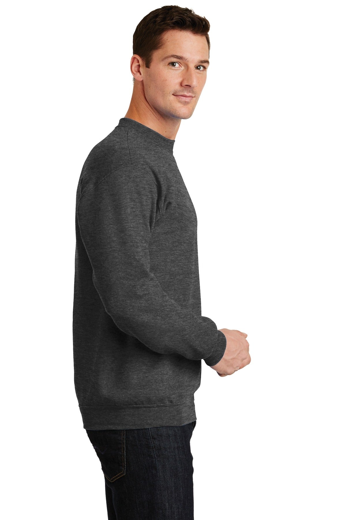 Unisex Core Fleece Crewneck Sweatshirt - Dark Heather Gray