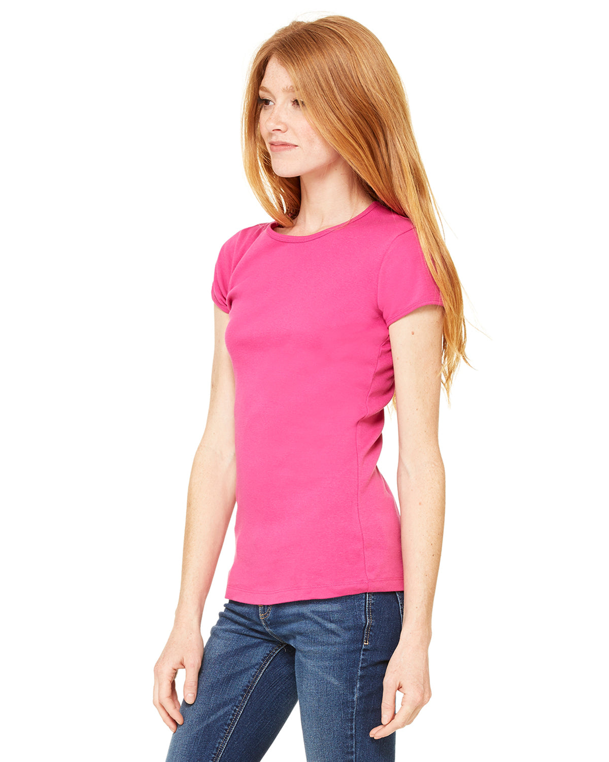 Women's Baby Rib Short-Sleeve T-Shirt - Berry