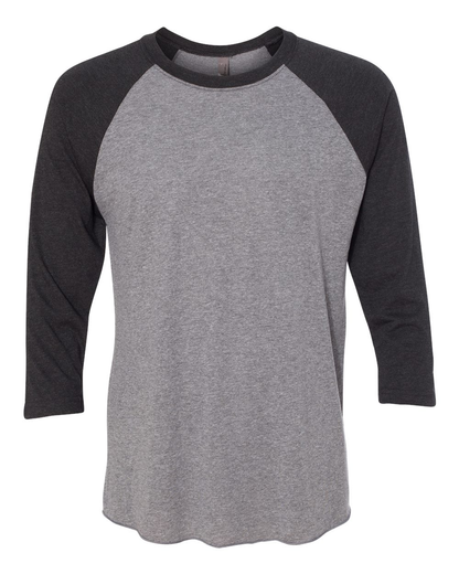 Unisex Triblend 3/4-Sleeve Raglan - Vintage Black / Premium Heather