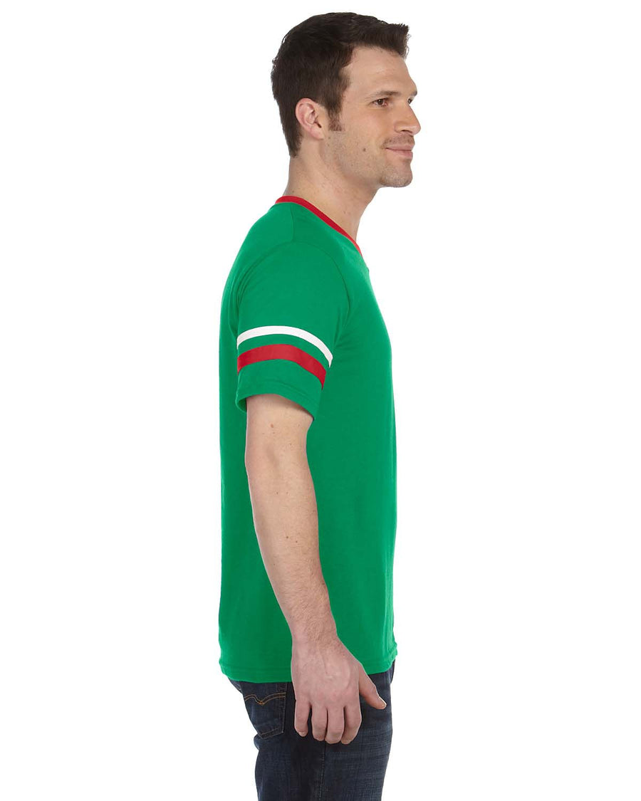 Unisex Sleeve Stripe Jersey - Kelly / Red / White